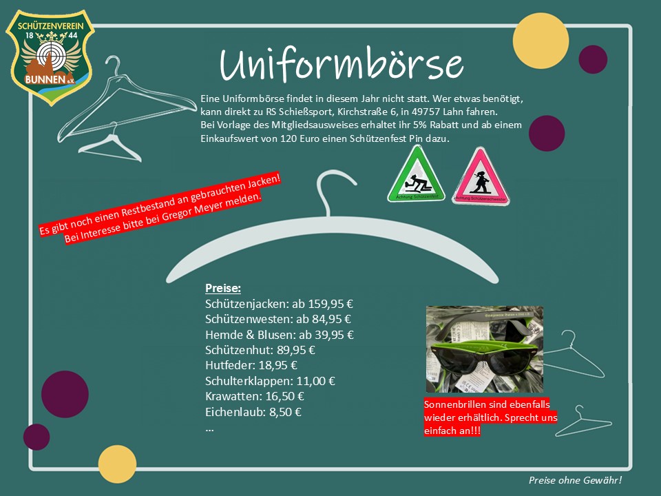 Uniformbörse @ RS Schießsport
